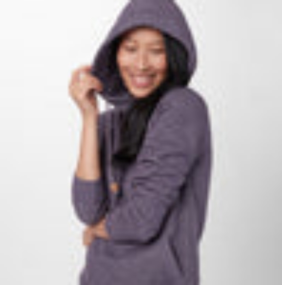 Tentree purple cowlneck hoodle size small - Picture 4 of 9